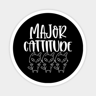 Major Cattitude. Funny Cat Lover Design. Purrfect. Magnet